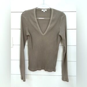 Agolde long sleeve ribbed shirt